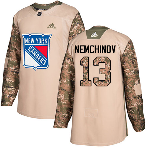Adidas Rangers #13 Sergei Nemchinov Camo Authentic Veterans Day Stitched NHL Jersey